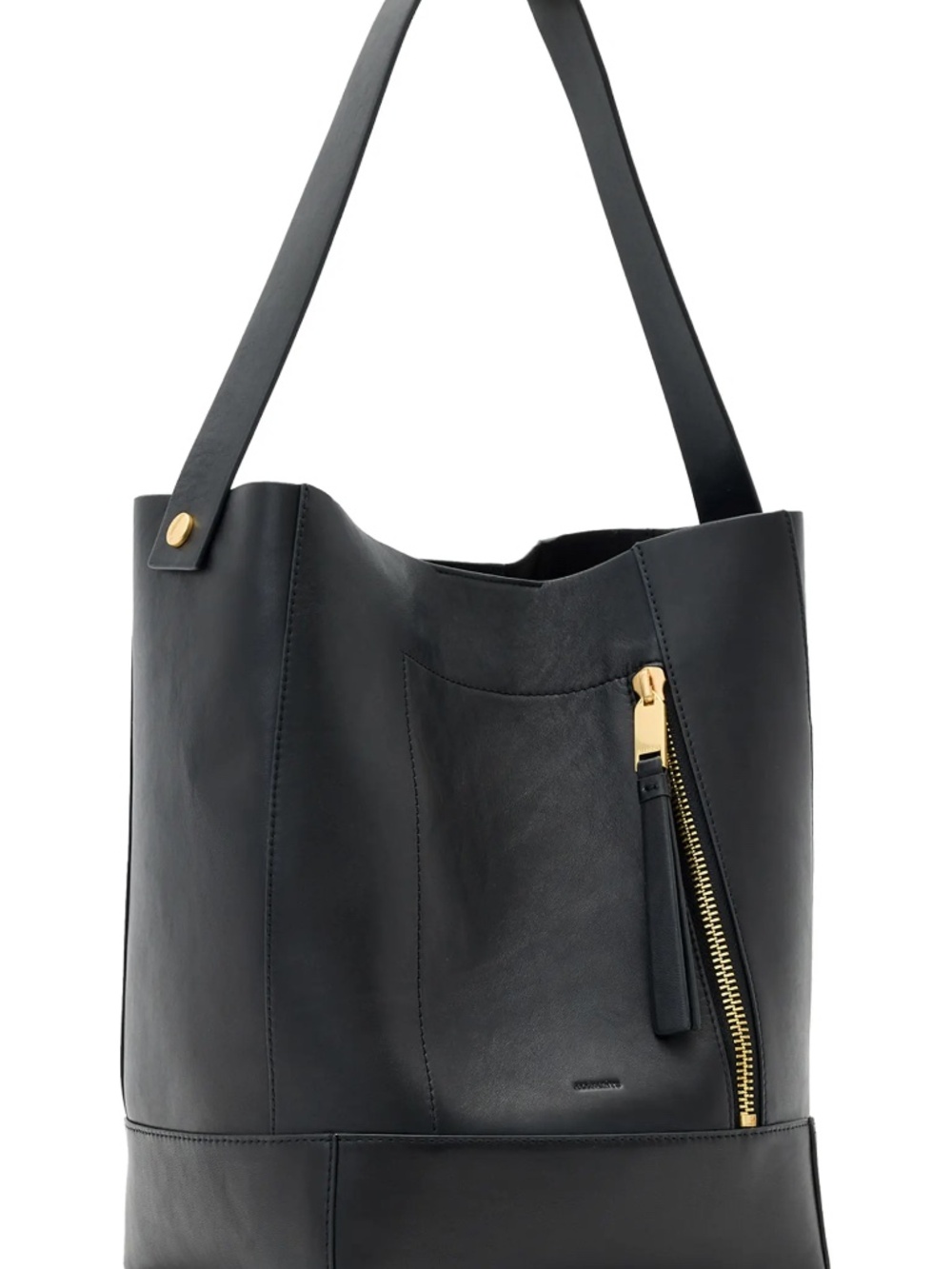 All Saints Alba Sheepskin Leather Structured Hobo Bag - Picture 6 of 11